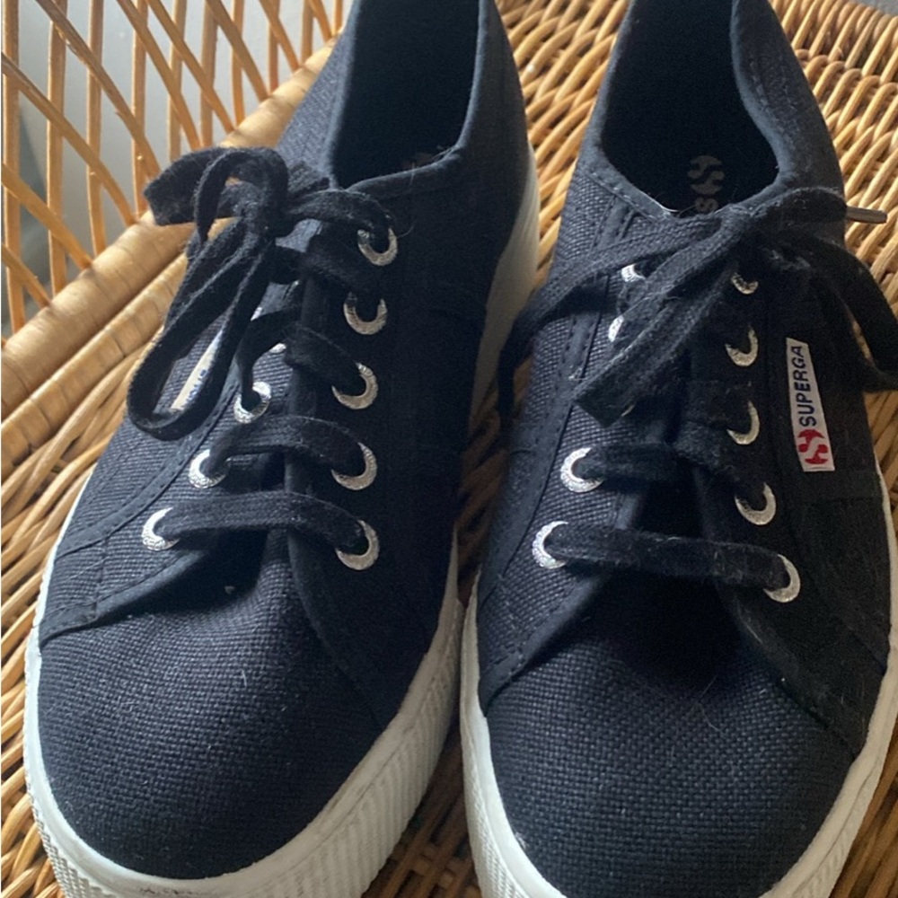 Superga Black Canvas Sneakers